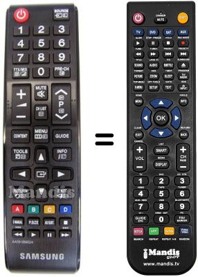 Mando a distancia equivalente Samsung REMCON088