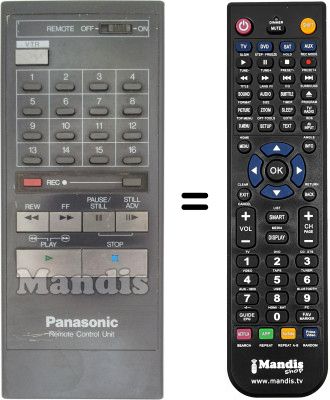 Mando a distancia equivalente Panasonic VSQ0357