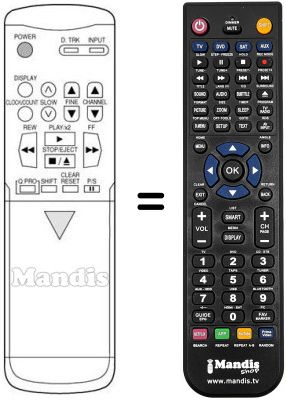 Mando a distancia equivalente Samsung VXK336 Mando a distancia equivalente Samsung VXK336