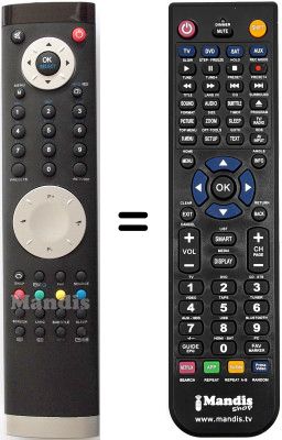 Replacement remote control Acoustic Solutions LCD W22DVD95FW