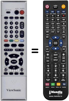 Replacement remote control Viewsonic N4060W