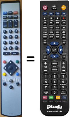 Replacement remote control WORLD OF VISION 200TN01W