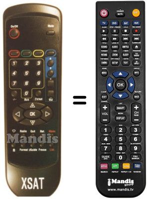 Replacement remote control Xsat CDTV360