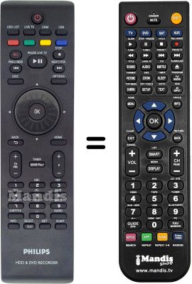 Replacement remote control Philips DVD-R5570H