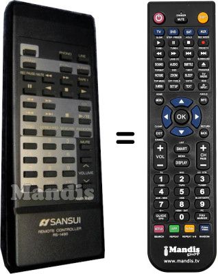 Mando a distancia equivalente Sansui AU-X417R
