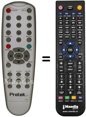 Replacement remote control Protek 7000FTA
