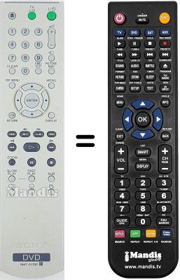 Replacement remote control Sony DVP-NS29