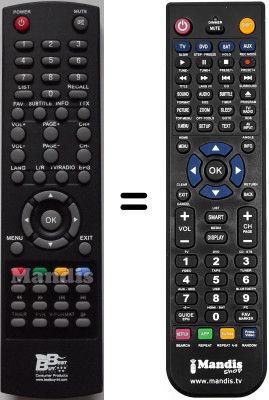 Mando a distancia equivalente Best Buy EASYHOME TDT SD-REC