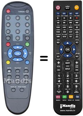 Télécommande équivalente MAJESTIC REMCON1354