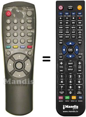 Mando a distancia equivalente Samsung DSR9000 Mando a distancia equivalente Samsung DSR9000