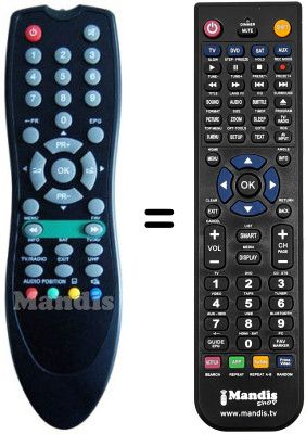 Replacement remote control Asci DSR8100CI