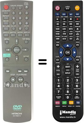 Replacement remote control Hitachi DV-P315E