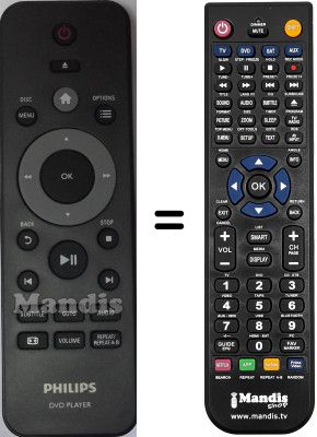 Replacement remote control Philips DVP3880 / 12