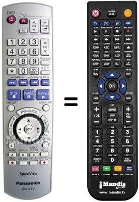 Replacement remote control Panasonic EUR7659Y40