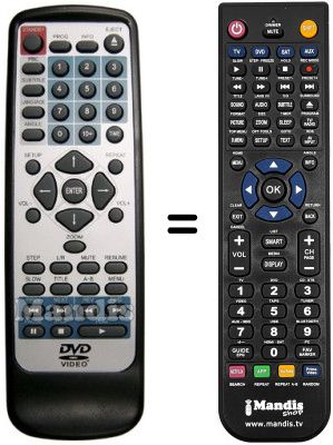 T&eacute;l&eacute;commande &eacute;quivalente MUSTEK V56LA 2