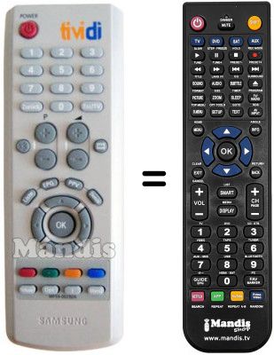 Mando a distancia equivalente Samsung DCB-B360G Mando a distancia equivalente Samsung DCB-B360G