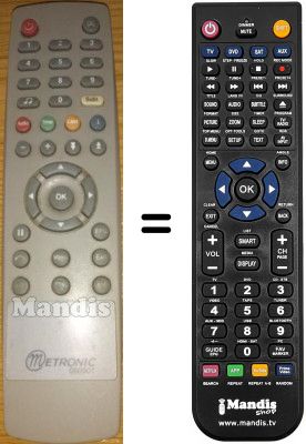 Mando a distancia equivalente Metronic 060501