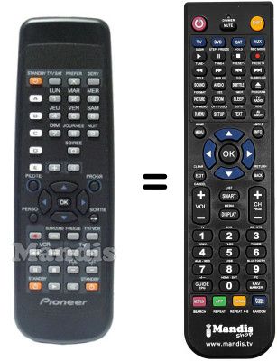 Mando a distancia equivalente Pioneer BXD1041