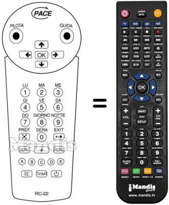 Replacement remote control RC8240 / 00