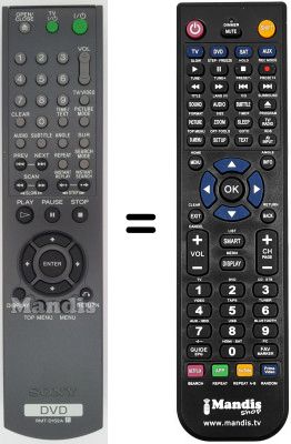 Replacement remote control Sony DVP-NS325