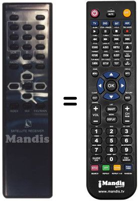 Replacement remote control Daewoo DSR210 Replacement remote control Daewoo DSR210