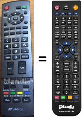 Mando a distancia equivalente Sansui 20 LCD 47HWB