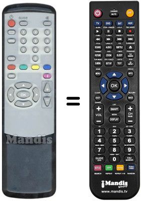 Mando a distancia equivalente Metronic REMCON083