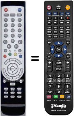 Télécommande équivalente Telefunken HVS57658