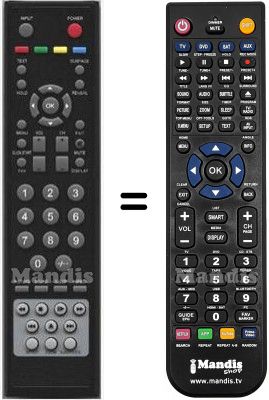 Replacement remote control HVS57652