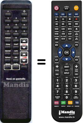 Replacement remote control WHV15492W