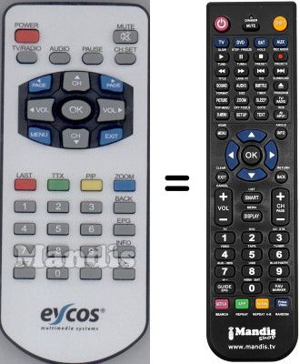 Replacement remote control WHV15199W