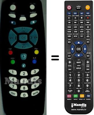 Mando a distancia equivalente WHV14827W