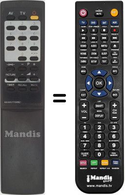 T&eacute;l&eacute;commande &eacute;quivalente Sanyo HVS54524