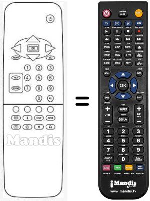 Replacement remote control HVS54468