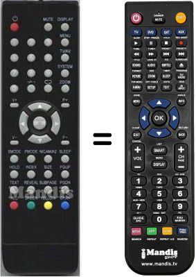 Replacement remote control HVS54786