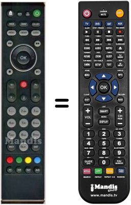 Mando a distancia equivalente HVS53498