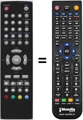 Télécommande équivalente HVS53392