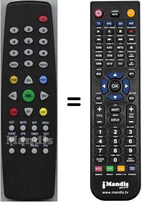 Replacement remote control HVS53410