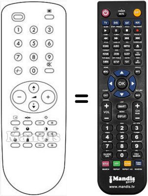 Mando a distancia equivalente HVS54488