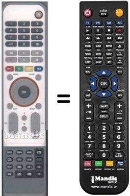 Télécommande équivalente HVS53486