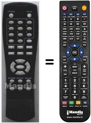 Replacement remote control HVS54949 Replacement remote control HVS54949
