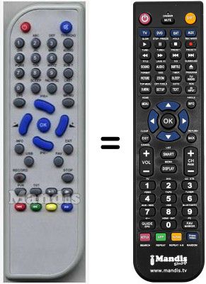 Télécommande équivalente HVS53434