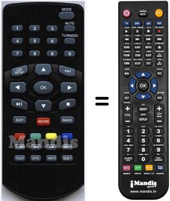 Télécommande équivalente HVS53263