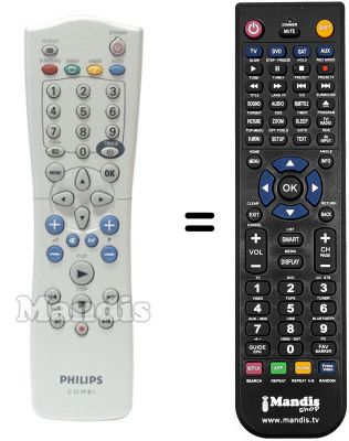 Télécommande équivalente Philips HVS54261