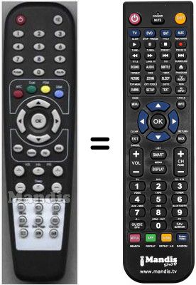 Mando a distancia equivalente HVS54927