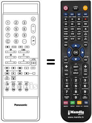 Replacement remote control HVS54372