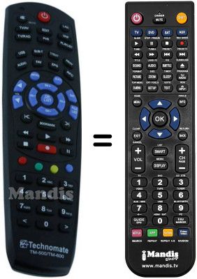Mando a distancia equivalente Technomate HVS53240