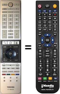 Mando a distancia equivalente Toshiba HVS57321