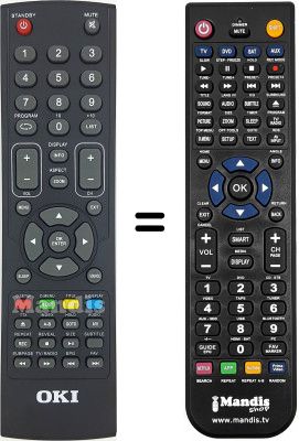 Mando a distancia equivalente Oki WHV12073