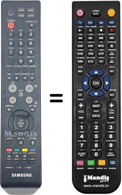 Replacement remote control Samsung WHV3985